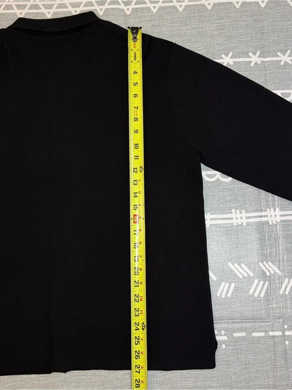 TRUTH by republic Black Button-Front Collared Cardigan